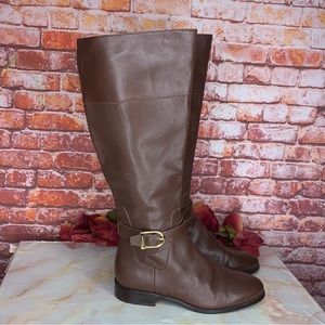 Cole Haan Tall Chestnut Brown Leather Catskill Riding Boots